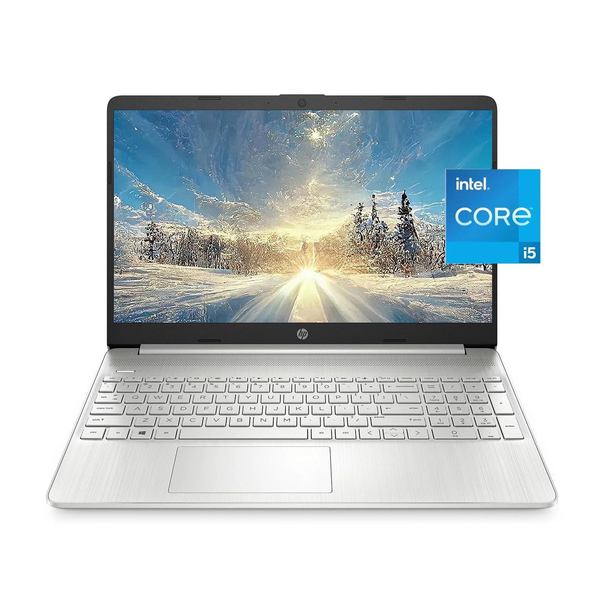 HP 15.6" FHD Laptop, Full HD (1920 x 1080) Display, 16GB RAM 512GB SSD, Intel Core i5-1135G7 Quad-core (4 Core) Processor 4.7 GHz, HDMI, Windows 11, Long Battery Life, Silver, W/GaLiMu