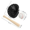 thumbnail image 2 of WASHWEPE 1 Set Decorative Mini Baseball Kit Abs Black Themed Birthday Decoration Holiday Miniature Sports, 2 of 8