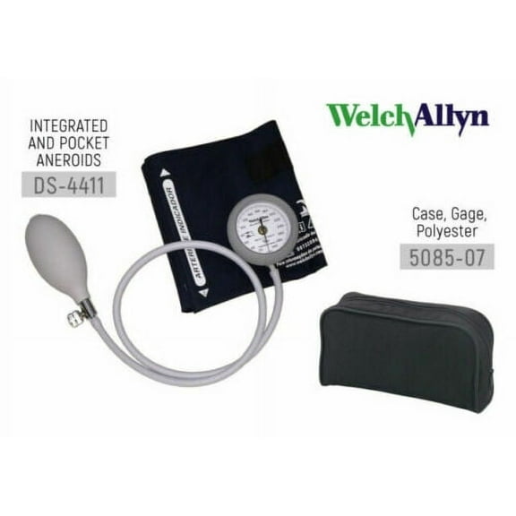 Welch Allyn Dura Shock Sphygmomanometer DS44-11 Handheld Gauge & Adult Cuff