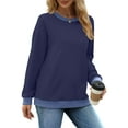 thumbnail image 3 of Fantaslook Color Block Sweatshirts for Women Crewneck Long Sleeve Shirts Fashion Tops Pullover Sweatshirts Fall Outfits, 3 of 8
