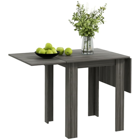 HOMCOM Folding Dining Table for Small Space Drop Leaf Table for 2-4 People