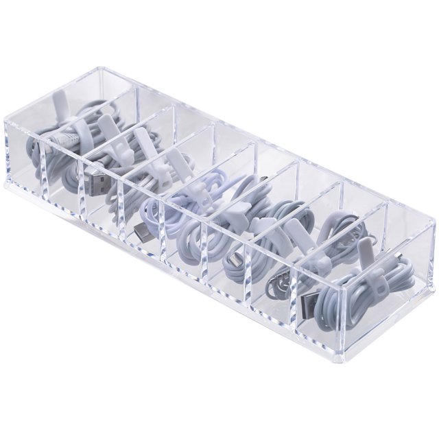 Contenedor De Compartimentos, Caja De Almacenamiento Transparente De 8 Rejillas, Cajón Multifuncional, Contenedor De Almacenamiento Para Sala De Estar, Dormitorio, Oficina Minnieouse HA012863-00