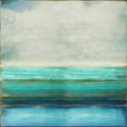 thumbnail image 2 of Hamilton, Taylor 26x26 White Modern Wood Framed Museum Art Print Titled - Highlighted Turquoise, 2 of 4
