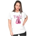 thumbnail image 4 of Fight Boxing Breast Cancer Warrior Womens Fitted Plus Size Graphic Tee Brisco Brands 2X, 4 of 5