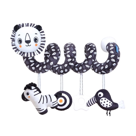 Baby Crib Mobile Toy with Rattle Sounds and Contrast Color Design for Infant Sensory and Auditory Stimulation