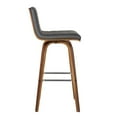 thumbnail image 5 of Armen Living Vienna Modern Faux Leather Upholstered Bar Stool in Gray, 5 of 7