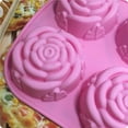 thumbnail image 5 of FURNIX Valentine Rose Flower Chocolate Soap Tray Mold,Rose Flower Silicone Mold for Baking,6-Cavity festival Ice Cube maker for Candy Cake Baking Pudding Muffins Handmade Soap,holiday Baking Mold, 5 of 5