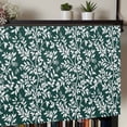 thumbnail image 5 of Dark Green Spring Floral Rod Pocket Curtain Valance, Farmhouse Flowers Elegant Pastoral Farmhouse Window Valance for Living Room, Bedroom, Kitchen 54"W x 18"L, 5 of 9