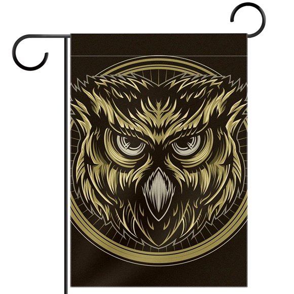 Eastern Screech Owl Garden Flag Double Sided, 28x40 Inch Big Waterproof Vertical Outdoor Welcome Garden Decoration Seasonal Home Decor