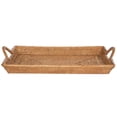 thumbnail image 5 of Kouboo Rattan Serving Tray with Handles for Breakfast, Decorative Tray for Storage, Rectangular Organizer Tray for Coffee Table, Honey Brown, 5 of 21