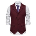 thumbnail image 2 of Awdenio Vest for Men Slim Fit Herringbone Tweed Suits Vest Premium Wool Blend Waistcoat, 2 of 6