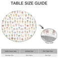 thumbnail image 6 of Dessert Food Pattern Tablecloth Colorful Ice Cream Sweet Treats Summer Theme Round Waterproof Table Cover with Elastic Edges, 6 of 7