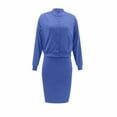 thumbnail image 5 of Letdown 2 Piece Dress Sets for Women Long Sleeve Cropped Cardigan Sweater Maxi Dress Sets Winter Clothing (Blue, XL), 5 of 7