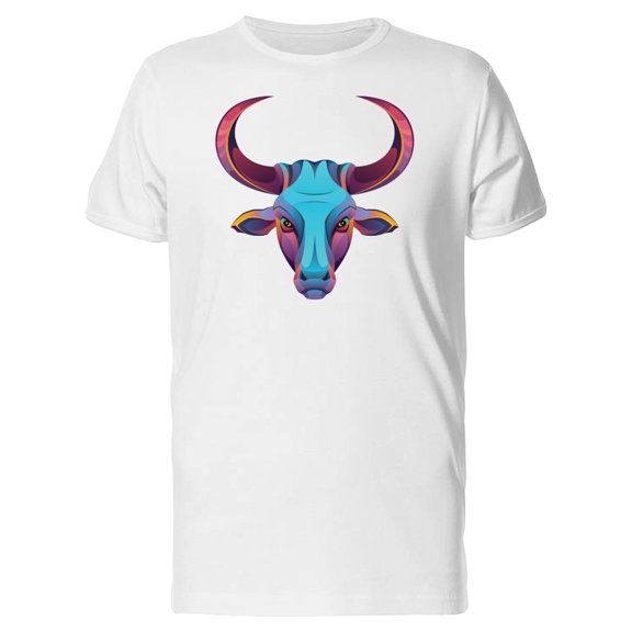 Cool Colorful Bull Head Tee Men's -Image by Shutterstock