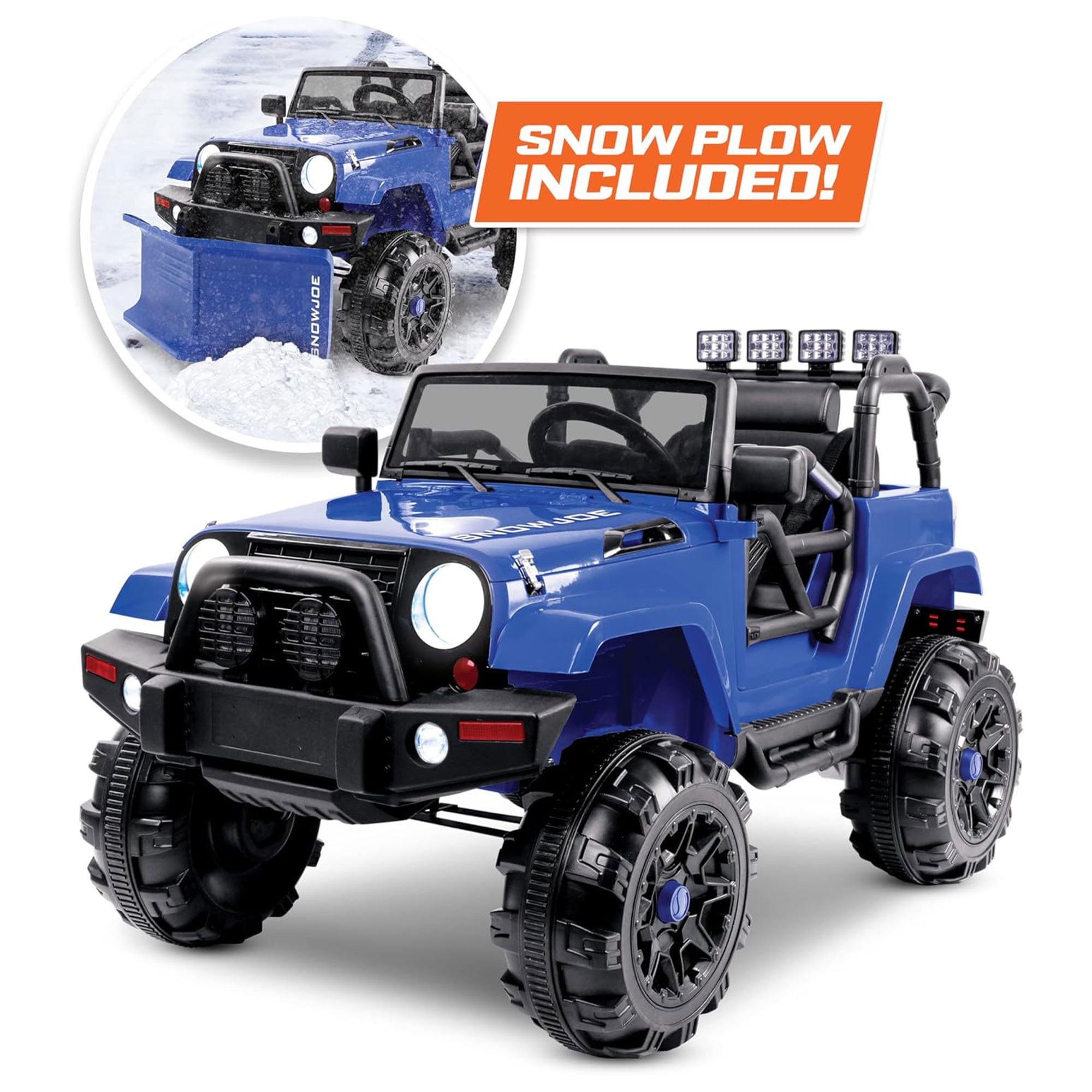 Snow Joe Kids Ride-On SUV with Snow Plow