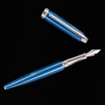 thumbnail image 6 of Caran d'Ache Leman Silver Plated Rhodium Coated Grand Bleu Fountain Pen - Medium, 6 of 7