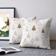 thumbnail image 2 of Pillow Covers 24x24 Set of 2, Christmas Tree Throw Pillow Covers Decorative Couch Cushion Cover, Winter Snowflakes Xmas Pine Plant Microfiber Soft Square Pillowcases for Bedroom Living Room Sofa, 2 of 9
