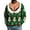 Green, variant on TBKOMH Ugly Christmas Sweatshirt 3D Fake Deep V Cleavage Knit Lace Comical Novelty Pullover Men Women Long Sleeve Crew Neck Holiday Party Outfit Wear L