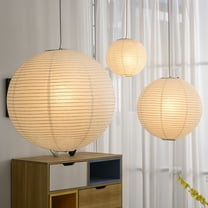 Arturesthome Japanese Simple Wabi-Sabi Ball Chandelier Inspired Paper Hanging Lamp