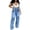 Blue, variant on Women's Denim Overalls, Adjustable Zipper Jumpsuit, Wash Blue Cowboy Bib Pants, Loose Fit Casual One-Piece For Streetwear Gray XL