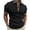 Black, variant on Krdevn Men's Summer Casual Short Sleeved Shirt Solid Color Three Button Men's Shoulder Shirt,4XL