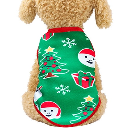 Christmas Dog Clothes Cartoon Pet Vest Teddy Clothes Spring And Summer Clothes Small  Poodle Cat Clothes Pet Clothing Hoodies  Cats Vest