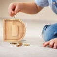 thumbnail image 4 of Hot Sale！Wooden Transparent Piggy Bank for Kids,Personalized A-Z Letter Piggy Bank Letter Money Box Decoration Creative Money Jar Gifts for Birthday,Christmas and Thanksgiving Day Gifts, 4 of 6