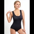 thumbnail image 4 of Body Sin Mangas para Mujer, Control de Abdomen, Corte Entallado, Sin Mangas, Cuello Redondo. Negro M, 4 of 5
