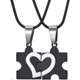 thumbnail image 1 of Collar de acero inoxidable para parejas con colgante de corazón roto, unisex, para hombres, mujeres, niños y niñas., 1 of 5