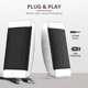thumbnail image 3 of Pequeños altavoces del ordenador portátil, fuente de alimentación USB atada con alambre, 2.0 mini altavoces portátiles para la computadora de escritorio/PC/laptop, 3 of 8