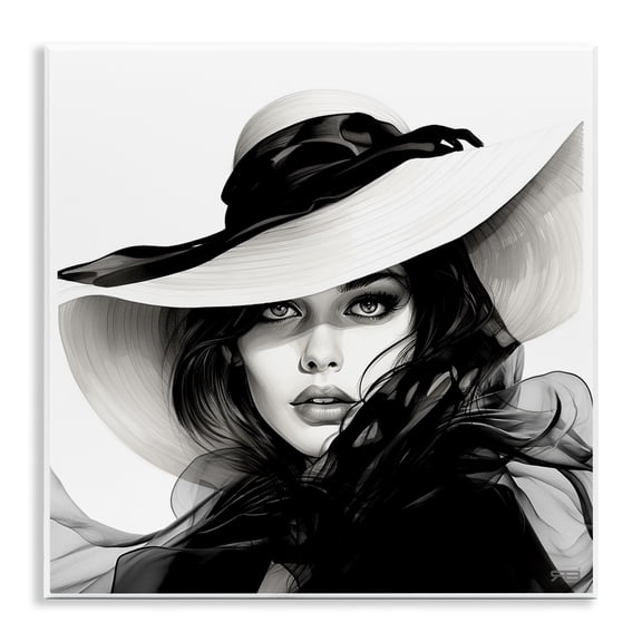 Stupell Industries Modern Chic Woman Gazing Wall Plaque Art, 12 x 12, by RB