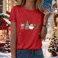 thumbnail image 6 of idosla Christmas Shirt Women Tis The Season Christmas Tree T Shirt Latte Coffee Graphic Xmas Holiday Tee Tops (Red, L), 6 of 8