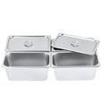 thumbnail image 4 of Silver 4 Pack 6" Deep 1/3 Size Stainless Steel Steam Table Pans W/ Lids Hotel Food Prep Pans, 4 of 8