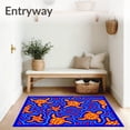 thumbnail image 3 of ODIKA 4'x6' Machine Washable Non-Slip Area Rug, Oceanic Wildlife With Interlocking Sea Creatures And Tiger Stripes High Traffic Rug, Blue, 680717, 3 of 7