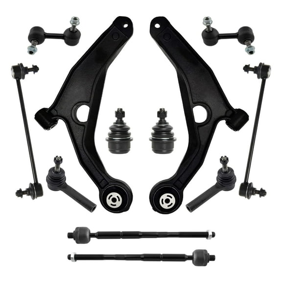 PartsW - 12 Pc Front & Rear Sway Bar Links, Lower Ball Joints, Tie Rod Ends, Lower Control Arms, Suspension Kit for Chrysler 200, Chrysler Sebring, Dodge Avenger