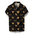 thumbnail image 3 of Camisas casuales con estampado de amor en 3D para hombre, camisa de playa de estilo hawaiano de manga corta a la moda, ropa de gran tamaño para hombre, 3 of 5