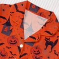 thumbnail image 6 of Tisuna Halloween Pajamas Set For Womens Graphic Print Short Sleeve Button Down Tops And Shorts Sleepwear Pjs Sets Trendy 2 Pieces Housewear S-XXL, 6 of 9