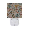 thumbnail image 5 of Yayeee LED Plug in Night Light for The Home with Auto Dusk to Dawn Light Sensors, 2 Pack, Beige Retro Leaves, 5 of 6