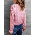 thumbnail image 3 of Top de manga larga de encaje para mujer elegante y cómoda blusa de encaje con cuello en V para mujer Elegante suave para cita ANGGREK Otros, 3 of 6