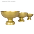 thumbnail image 4 of Koyal Wholesale Gold Modern Minimalist Round Pedestal Bowl Metal Compote Bowl Vase Ideal for Table Centerpiece,10" X 7", 4 of 5