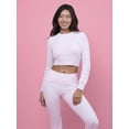 thumbnail image 2 of Mills by Millie Bobby Brown Women's Long Sleeve Crop Cable Sweater, Sizes XXS-XXL, 2 of 12