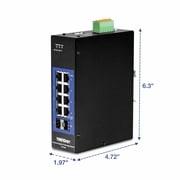 TRENDnet TI-G102i 10-Port Industrial Gigabit L2 Managed DIN-Rail Switch