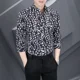 thumbnail image 3 of Camisas para hombre Camisa de rayas de manga media con lunares para hombre Camisa de algodón con botones Moda 2024 Asia con cuello Nuevo en Slim Fit Venta Marca barata, 3 of 5