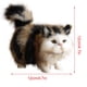 thumbnail image 3 of Juguete realista de gato ronroneante | Modelo de peluche de gato realista | Regalo educativo para niños | Decoración para escritorio y estantería | 12 x 6 x 12 cm, 3 of 5