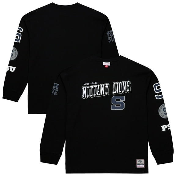 Men's Mitchell & Ness Black Penn State Nittany Lions Training Camp Long Sleeve T-Shirt