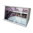 thumbnail image 1 of Vitrina de garaje a escala 1/64, 1/36 y 1/32, caja protectora, soporte de exhibición acrílico Escalera izquierda rosa, 1 of 9