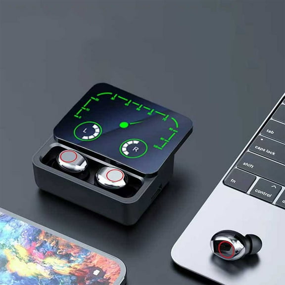 Wireless Earbuds Bluetooth 5.3 Headphones With 1200mAh Charging Case,Pointer Digtial Display,Suitable For IOS/Android