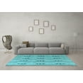thumbnail image 3 of Ahgly Company Indoor Square Abstract Light Blue Modern Area Rugs, 5' Square, 3 of 4