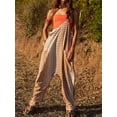 thumbnail image 3 of IMISSILLEB Long Jumpsuit For Women Fashion Print Sleeveless Spaghetti Strap Baggy Romper Pants Overalls with Pockets, 3 of 6