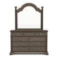 thumbnail image 2 of Furniture of America Charo Solid Wood 2-Piece Dresser and Mirror Set in Gray, 2 of 4